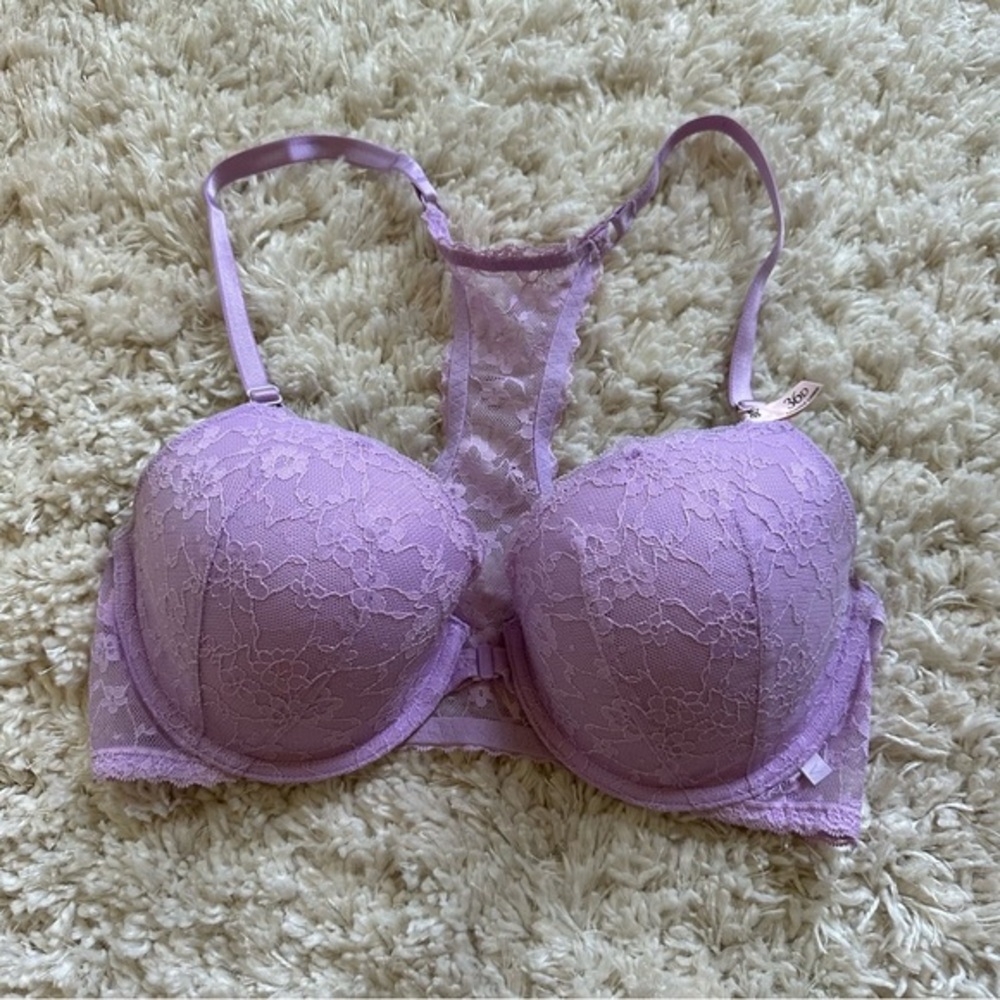 Sexy Tee Silky Lilac Lightly Lined Demi Racerback Bra